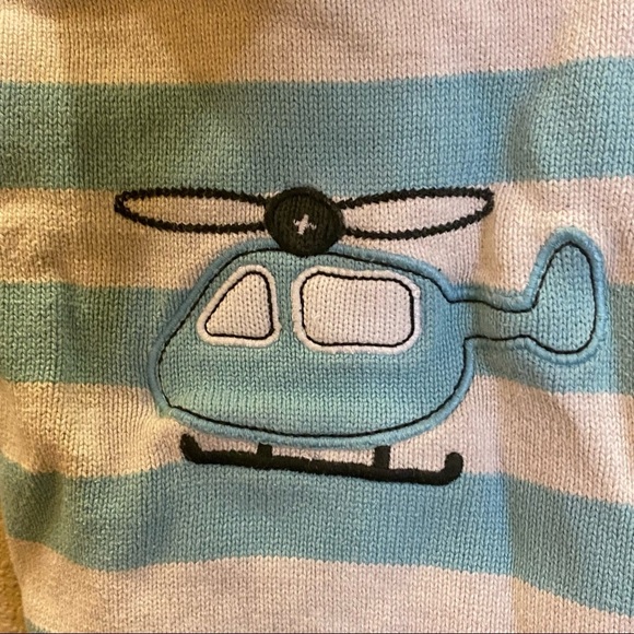 Gymboree Hooded sweater helicopter blue and light grey 12-18 months full zip - Picture 5 of 5